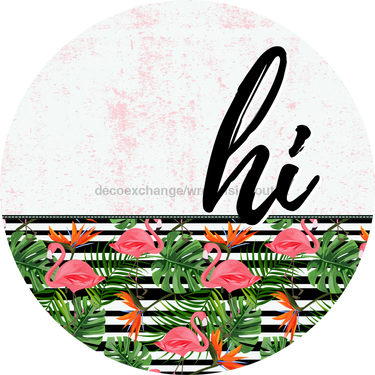 Flamingo Door Hanger Dco-01632-Dh 18’ Round Wood